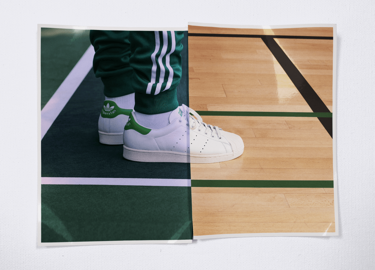 Final Superstan key visual, worn on foot