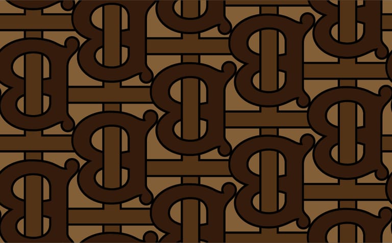 bg burberry monogram pattern by erlen brown 3x
