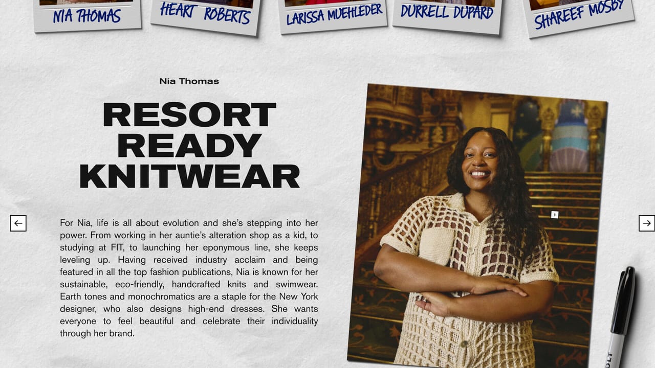 Nia Thomas — Resort Ready Knitwear editorial spread