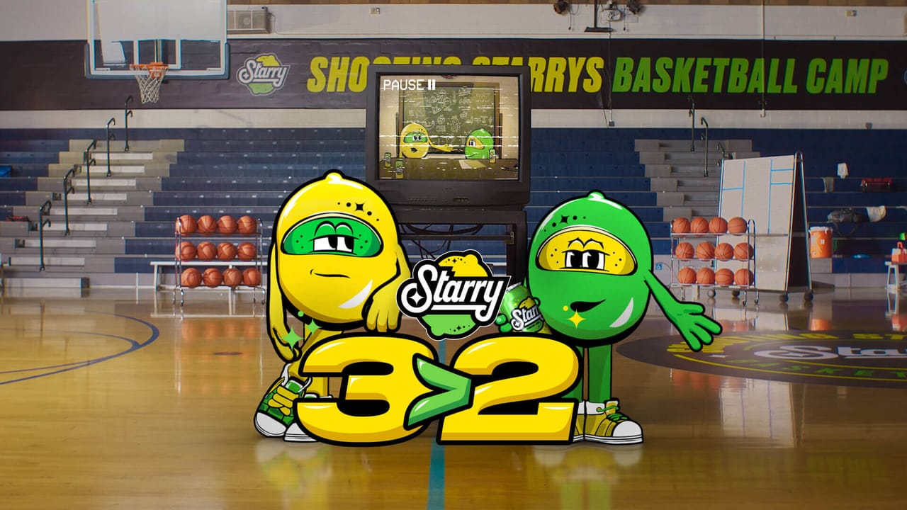 Shooting Starry's Basketball Camp key art with the Starry characters