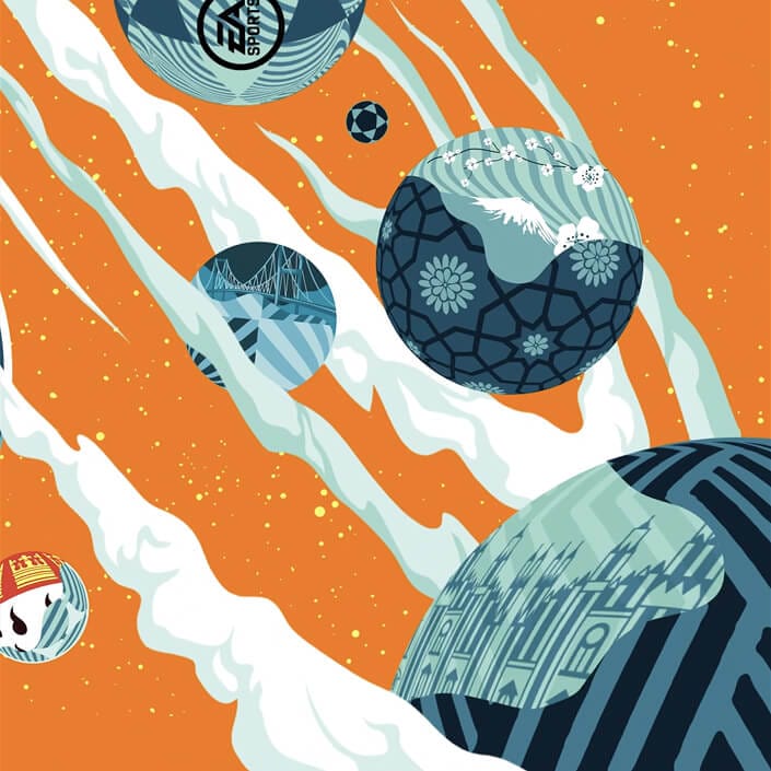 Career planets trailing comet tails — Mount Fuji, a bridge and the Duomo